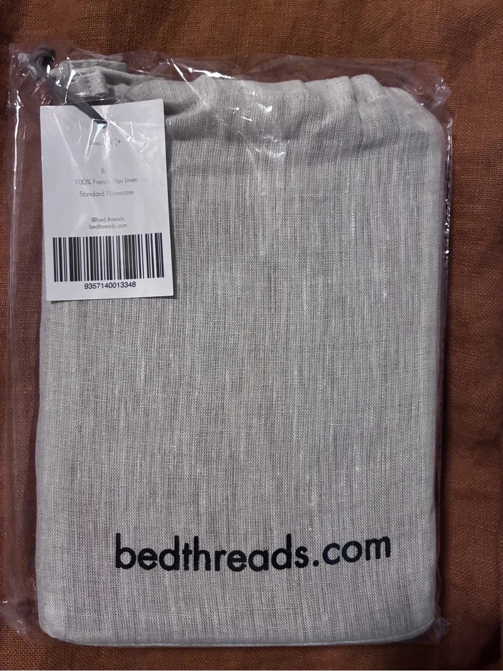Bed Threads 100% Flax Linen Duvet Cover FULL / QUEEN and Pillowcases Rust